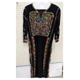 Vintage handmade black velvet traditional Arab