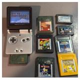 working game boy advance SP with Games