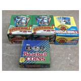 4 Boxes of 1990ï¿½s Topps & Bowman Baseball Cards-