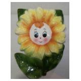 Mid Century Ceramic Anthropomorphic Sunflower
