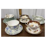 Fancy teacups & saucers