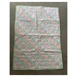Handmade baby quilt aprx 49x35. Peach and Lt