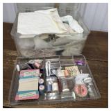 Sewing box w/ contents