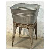 Galvanized Washtub w/ Stand 20/20/33