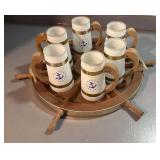 Vintage Siesta Ware Nautical anchor, frosted