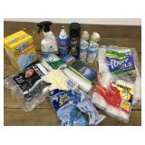 Cleaning supplies, Painting drop cloths, Some