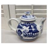 Blue and white teapot