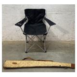 Folding Camping Chair & Boyt Canvas/Leather soft