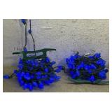 Christmas LED String Lights w/ tote  (blue) bldg2