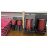 Metal wall mount candle holders. 1 large one