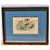 Antique Hand Colored "Hummingbirds" Plate