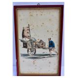 1844 Chinese Merchant with Cart Hand Colored