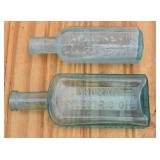 Antique Aqua Glass Bottles