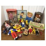 1962 Disneyland Picture gun, dolls, Mighty Mouse
