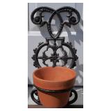 Antique Cast Iron Wall Mounted Folding Flowerpot
