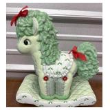 large 1985 Christmas Holly Hobby Horse, ceramic