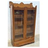 2 Door 1 Drawer Oak Bookcase 39/13/69