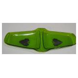 Mid Century GEORGES BRIARD Green Glass Divided