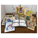 Magazineï¿½s,  books, paper dolls, stamp album