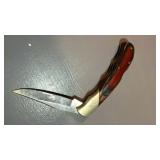 Pakistan folding knife with earth tone multicolor