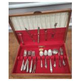 Silverware box with miscellaneous flatware