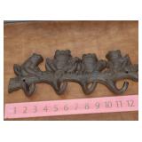 Cast iron frog coat hooks
