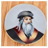 Italian Porcelain Small Leonardo Da Vinci Plate