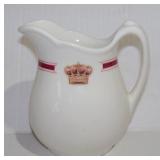 1958 Hotel Del Coronado Crown 4 3/4" tall Pitcher