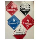 DOT Adhesive 10.75" x 10.75" Hazardous Placards