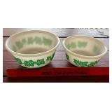 Hazel Atlas Ivy Green Bowls