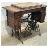 Singer Oak Sewing Machine- 6 Drawers - as is -