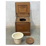Oak commode chamber Potty 18/18/18