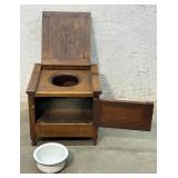 Oak commode chamber Potty 18/19/17