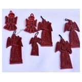 Vintage NAGY German Red Beeswax Ornaments
