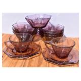 Hazel Atlas Moroccan Amethyst Glassware Lot