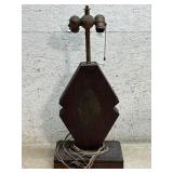 Arts & Crafts Wooden Table Lamp- needs rewiring