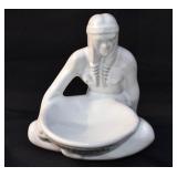 Vintage Frankoma Pottery Indian Maiden Dish