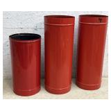 3 Piece MCM Enamel Red Steel Stove Pipe 10ï¿½