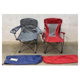 2 Folding Camping Chairs w/ carrying bags