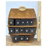 Jack Danielï¿½s hanging shelf and shot glasses
