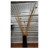 Floor vase and bamboo rods