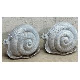 2 Resin Snail Yard Ornaments