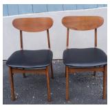 2 Mid Century Danish Modern Walnut Side Chairs