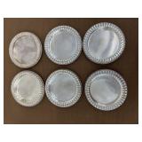6 Sterling silver Crest Silver Co. coasters -