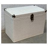 White Wicker Storage Trunk 28/16/21