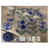 Air Force patches, belt, military cap badge etc