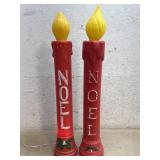 Pair of Light- Up Candle Blowmolds- need bulbs