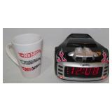 Hot Wheels Car AM FM Clock Radio Tested & 4 3/4'