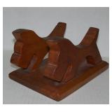 1950's Wooden Scottie Dog Napkin / Letter Holder