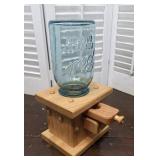 Really neat oak nut / candy dispenser